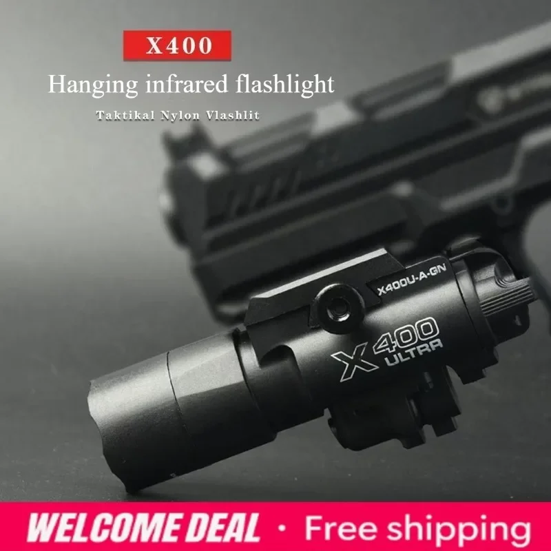 Durable Nylon X400 Flashlight Infrared Ray Module Independent Button 20-24MM Rail Mount Parts