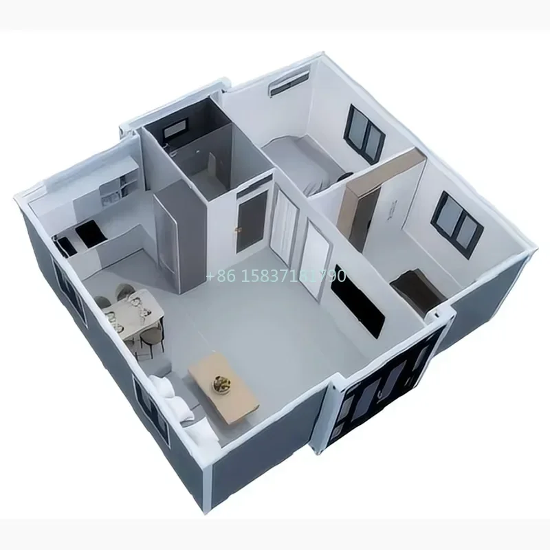 China Folding House Steel Container House Extended Foldable Prefab Shipping Container Expandable Living Home Container Office