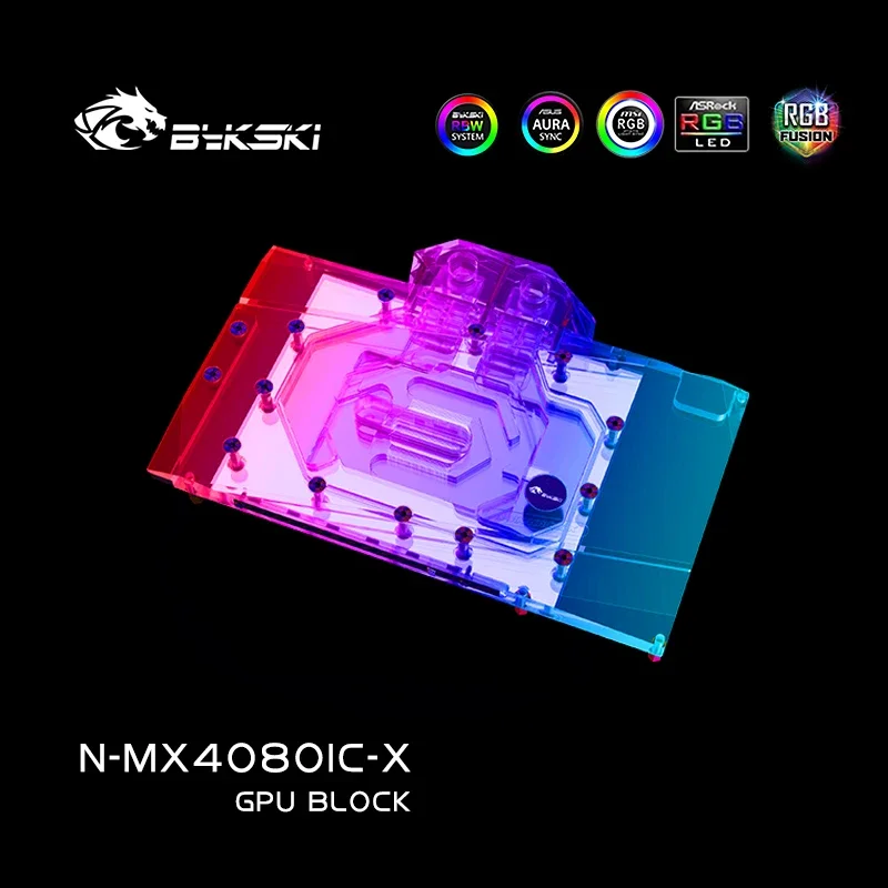 บล็อกระบายความร้อนด้วยน้ำสำหรับการ์ดจอ Bykski N-MX4080IC-X สำหรับ MAXSUN RTX 4080 ICraft OC 16G / ป้องกันการเกิดการกัดกร่อน