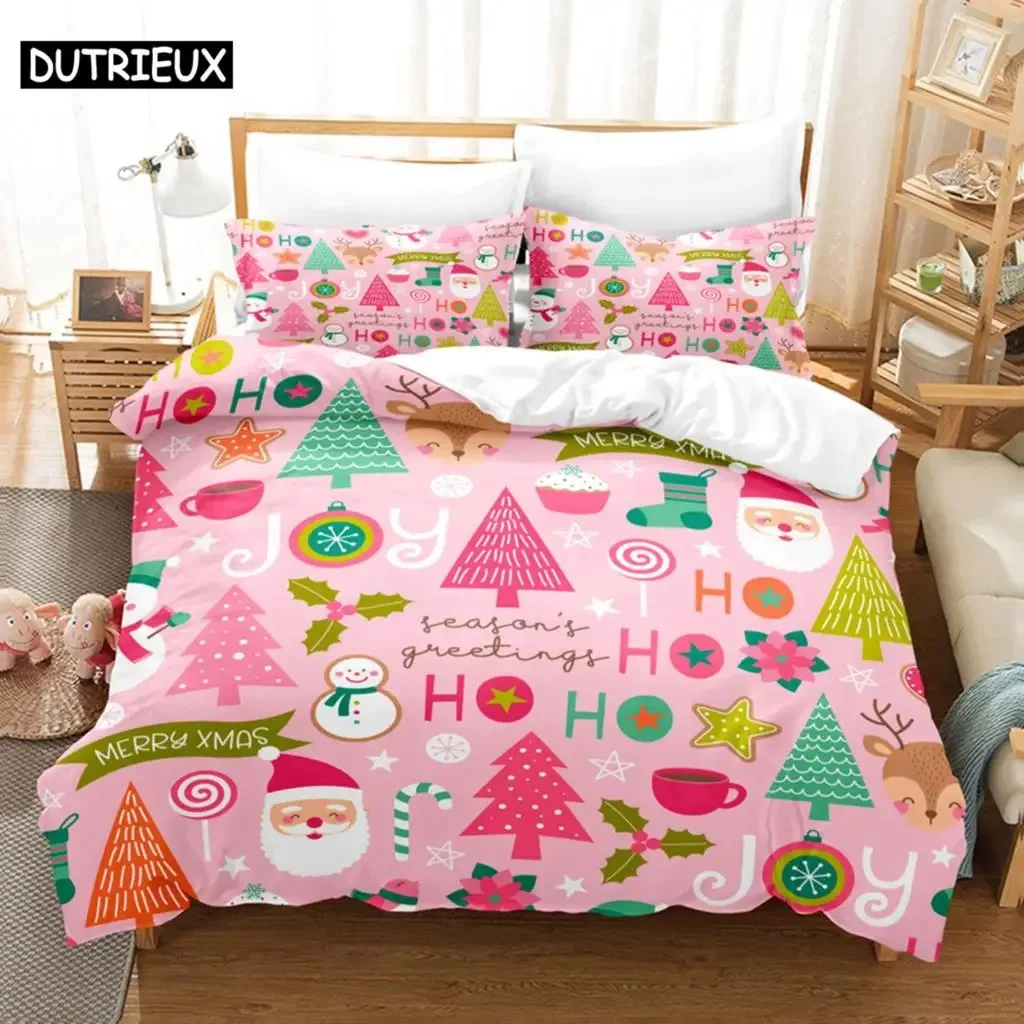 

Christmas Comfortable Duvet Quilt Cover Pillowcase Bedding Set Children Bedroom Decoration Home Textile
