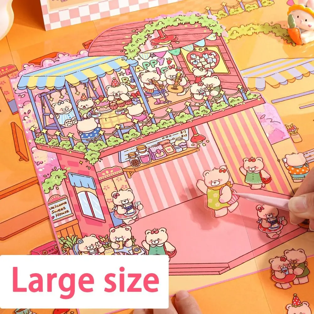 New Large Miniature Scene 3D Stickers DIY Three-dimensional Landscaping Stickers 3D Notebook Sticker Children Gift