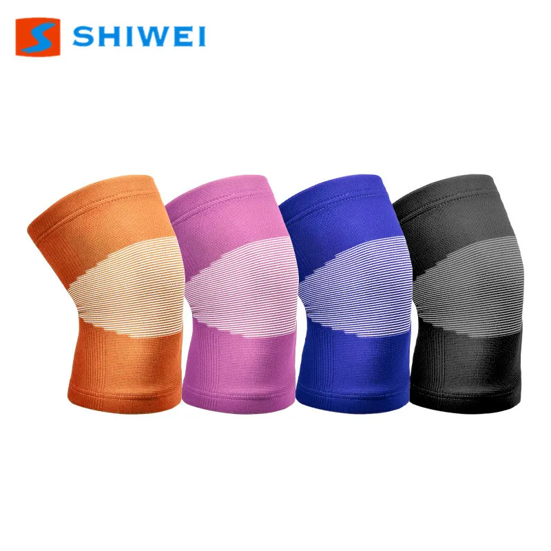 Breathable 3D Knit Nylon Knee Pads Double Layer Thick 4-Way Stretch for Running