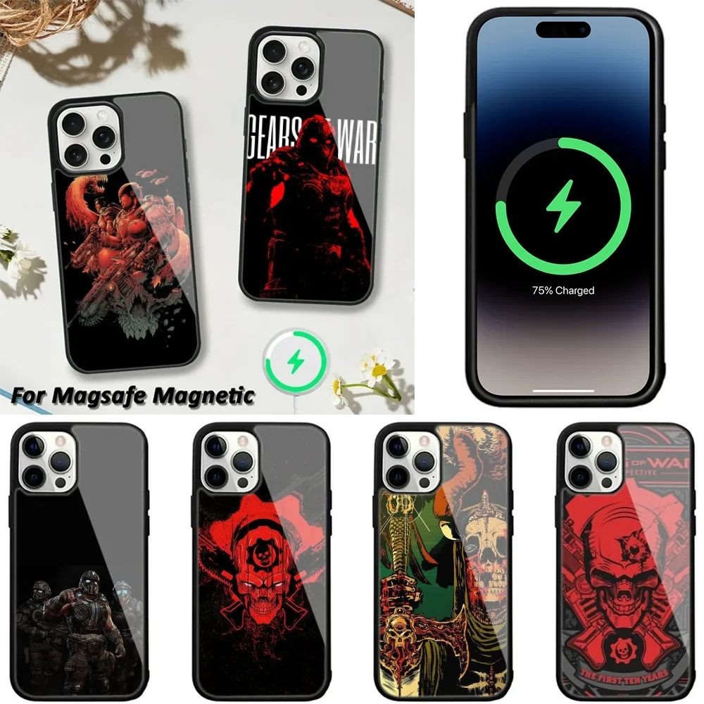 G-Gears of W-War  Phone Case For iPhone 15,14,13,12,11 Pro Max Plus Wireless Charging