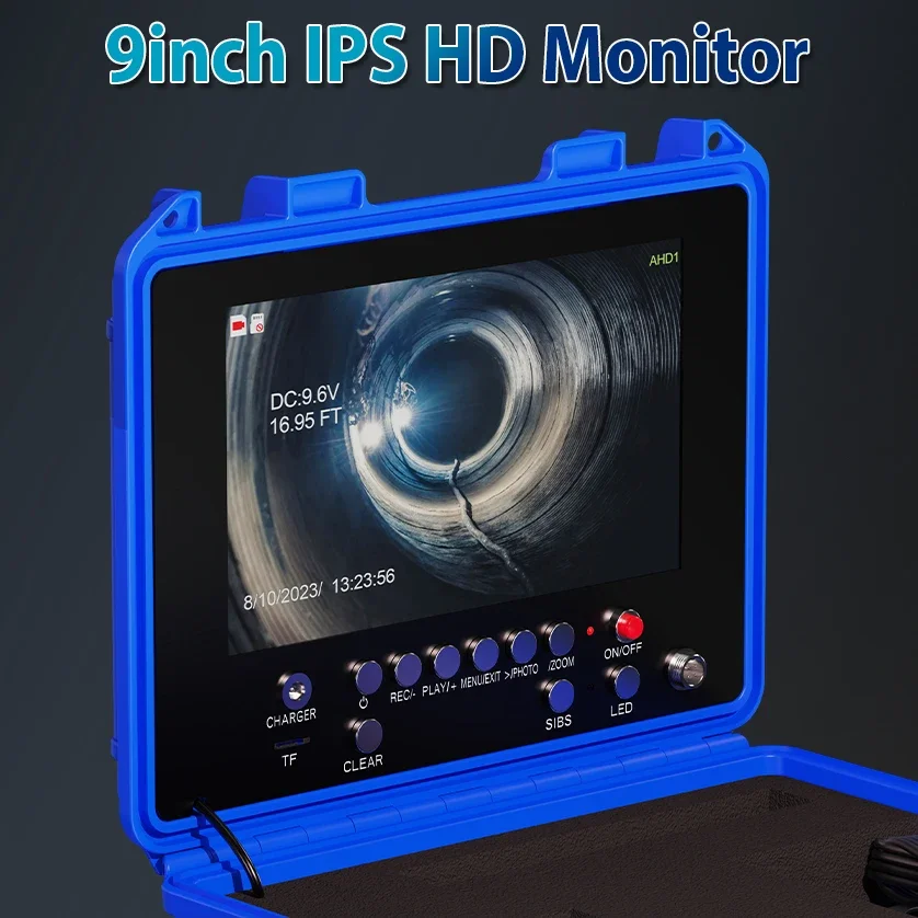 9inch DVR Recording Screen Only for Pipe Inspection Camera Borescope Drain Sewer Pipeline Industrial Endoscope