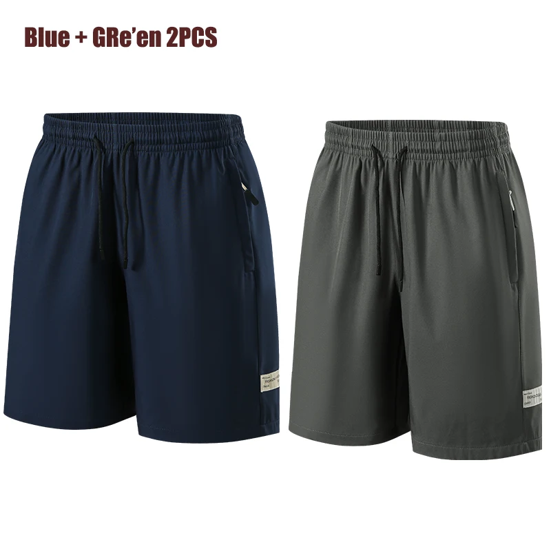 Pantalones cortos deportivos de seda de hielo suave de alta calidad para exteriores, pantalones cortos cómodos multifuncionales transpirables de 5 minutos para correr, pantalones cortos de verano para hombre