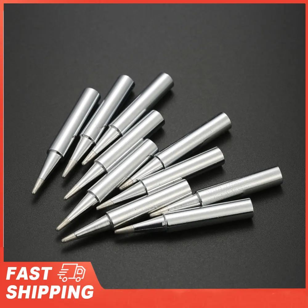 10PCS Soldering Iron Tips Replacement Solder Tip Screwdriver Iron 900M-T-B for Hakko 936 907 Soldering Rework Station Tool Kit