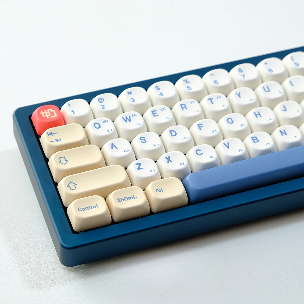 

KOA Keycaps GMK Soymilk 140 Keys PBT Keycap Similar MOA Japanese Korean Russian Keycap 7u MAC ISO For Mechanical Keyboard