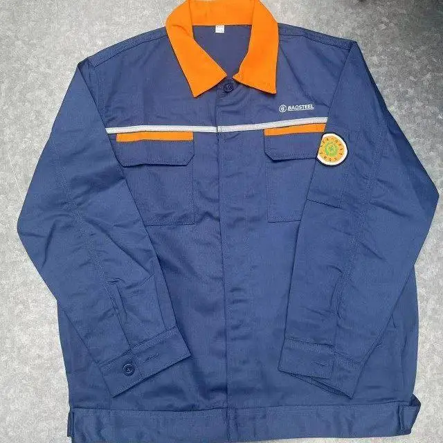 

Комплект спецодежды Baowu Baosteel для рабочих: весна-осень-лето, усиленные узлы, устойчивые к грязи и износу, для рабочих на производстве.