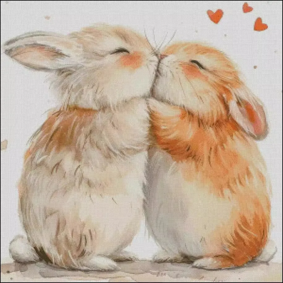 

ZZ6741-Поцелуй маленького кролика 11CT 14CT 16CT печать на холсте вышивка крестиком DIY набор для рукоделия вышивка