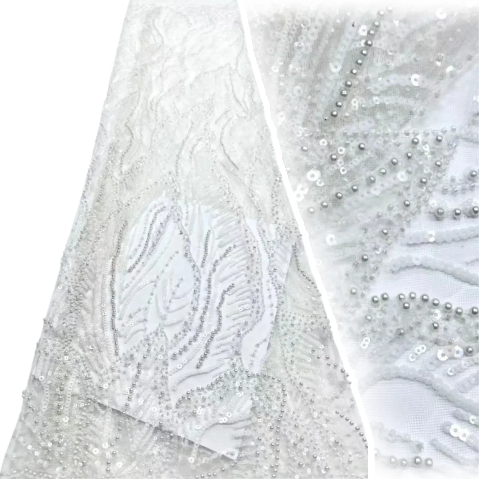 

Новая черная африканская тюлевая кружевная ткань 2025, высококачественная сетчатая кружевная ткань с вышивкой и блестками для женщин, вечернее платье TP1677