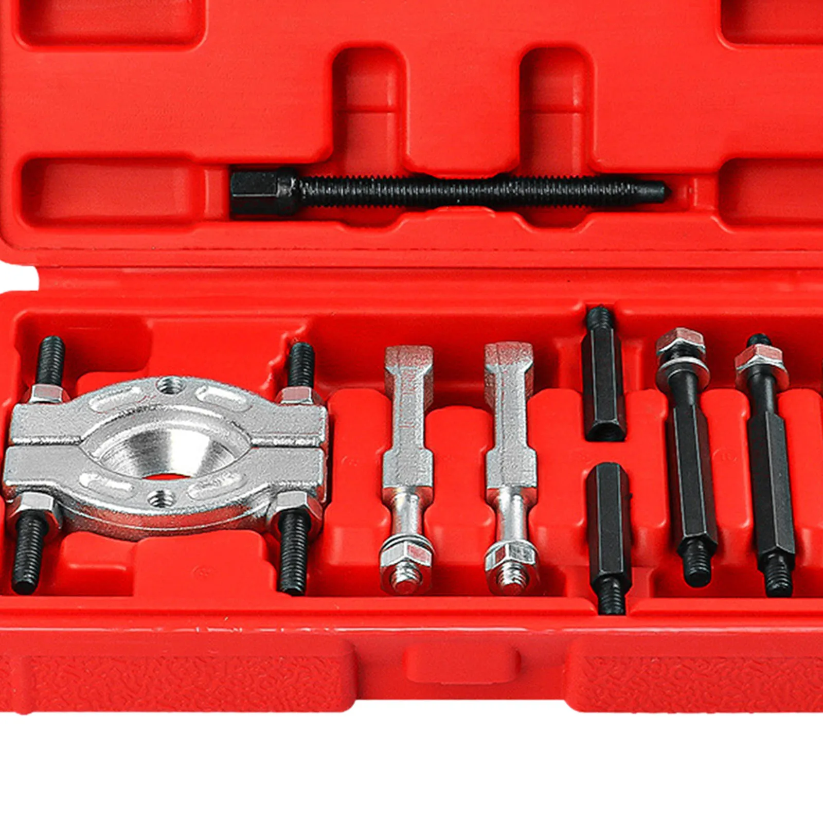 Professional 9Pcs Bearing Separator and Puller Set Bearing Removal Tool Set Bearing Separator Car Repair Tool Kit with Red Case