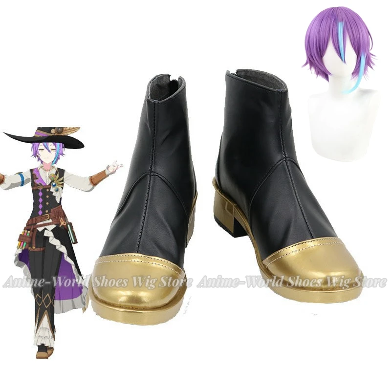 

Kamishiro Rui Cosplay Shoes Game Project Sekai Colorful Stage PU Leather Shoes Halloween Party Boots Custom Made Wig