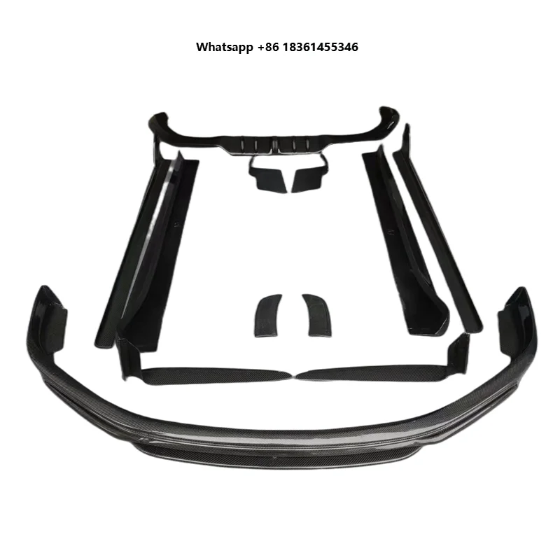 

For 992 911 2019-2022 Te-Chart Style Carbon Fiber Body Kit Bumper Front Lip Separator Side Skirt Rear Diffuser Body Kit