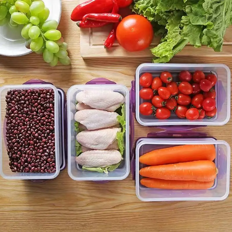 

Bulk Injection-Molded Multi-Specification PP Plastic Thickened Storage Box Set Moisture-Proof Fresh-Keeping Lid Food Sealing
