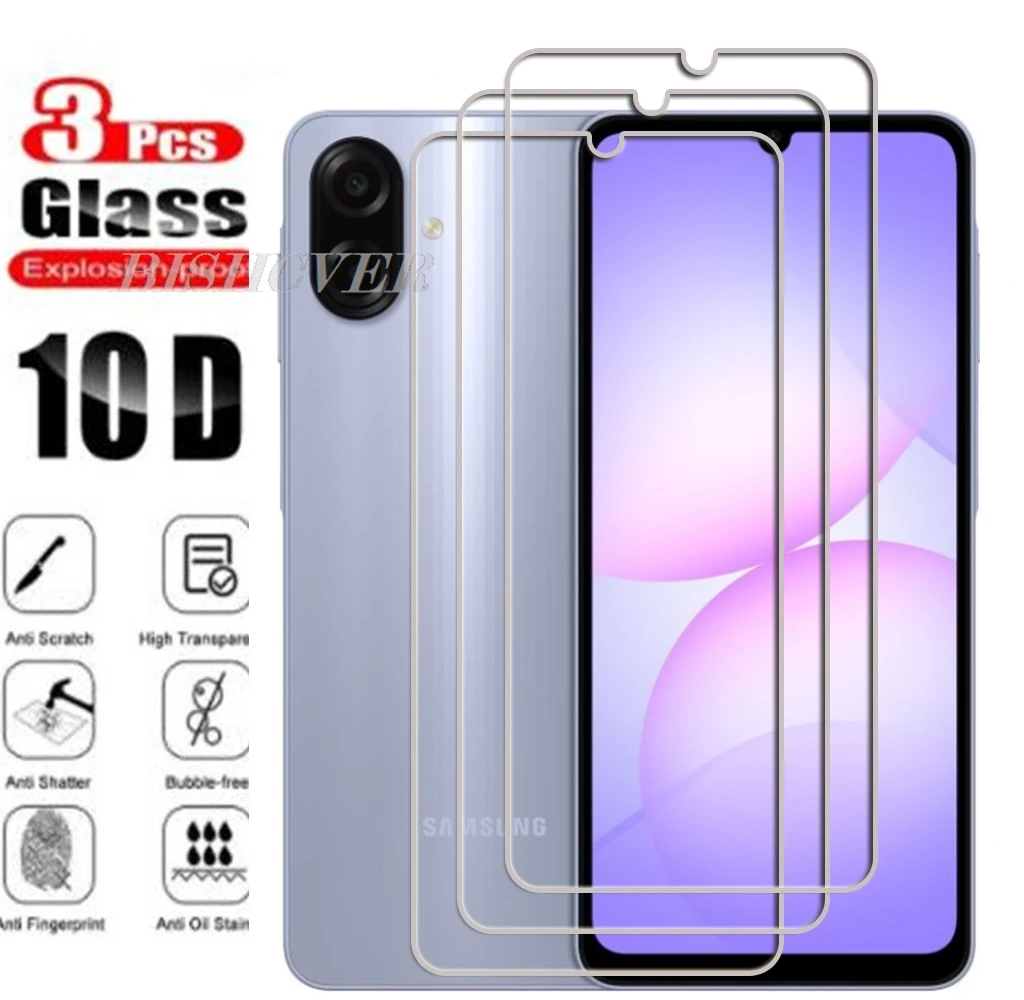 

3pcs Tempered Glass For Samsung Galaxy A07 4G SamsungA07 GalaxyA07 SM-A075F Screen Protector Tempered Glass Film