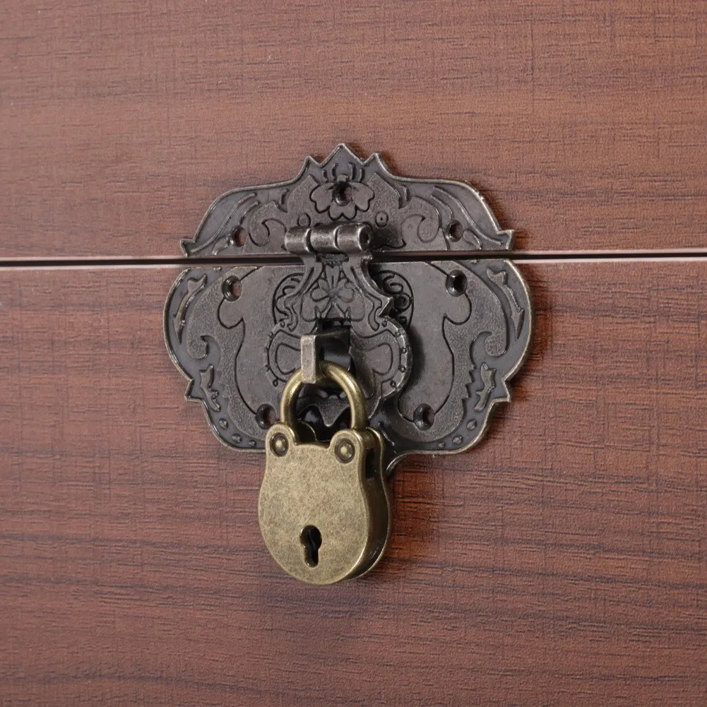 Zinc Alloy Padlock With Antique Appearance For Chests Wooden Storage Boxes And Decorative For Furniture Hardware Accessories