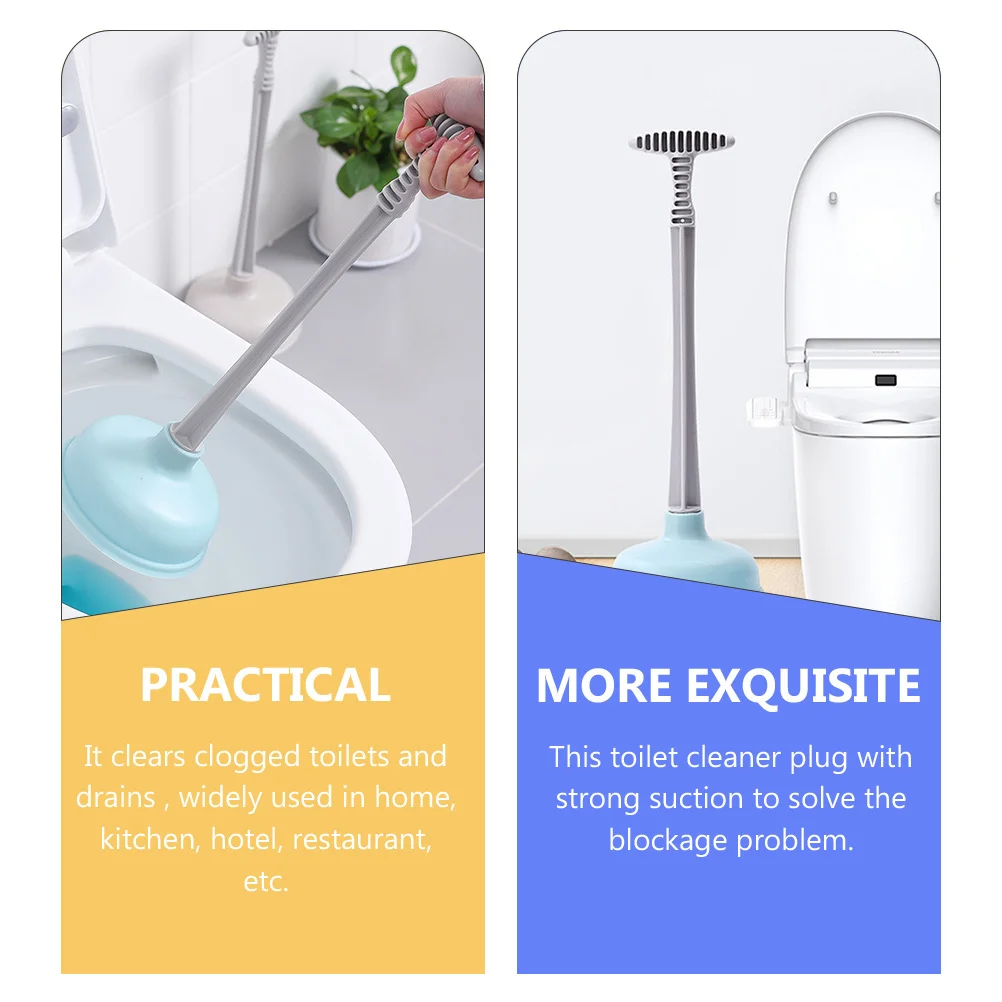 

Toilet Plunger Long Handle Premium Rubber Suction Plunger For Clogged Drain Cleaning Bathroom Kitchen Home Use