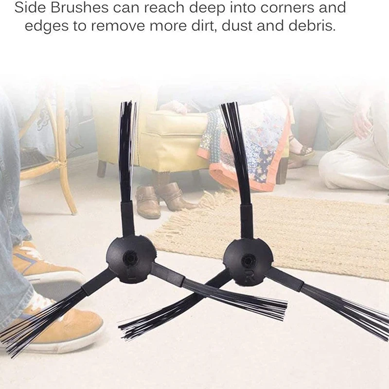 إكسسوارات بديلة لمكنسة كهربائية روبوت ، مناسبة لزاكو V5X ، V5X Pro ، فرش 8 جانبية ، 6 وسادات ممسحة ، 6 فلاتر