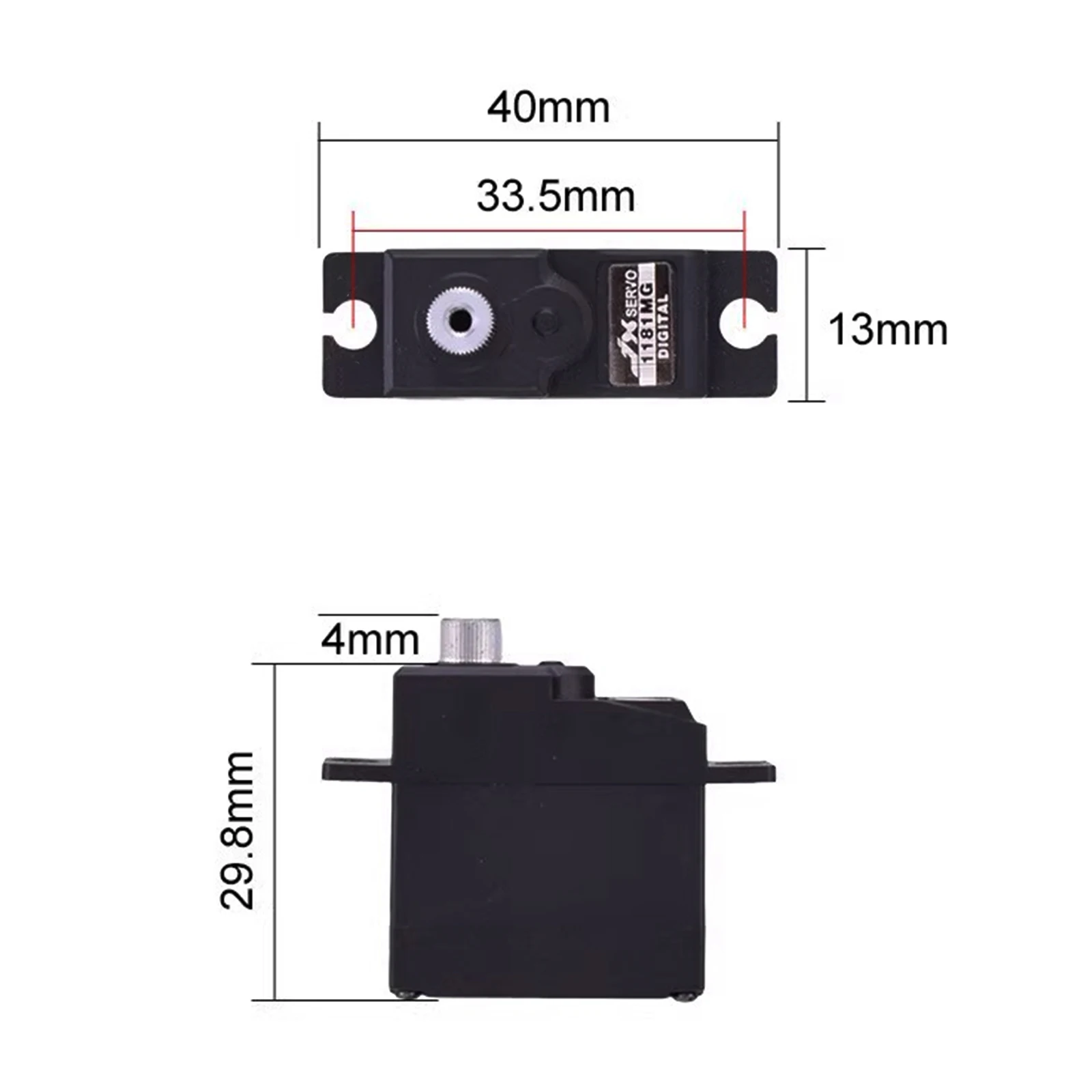 JX-Servo PDI-1181MG para helicóptero y avión, engranaje de Metal Digital de 18g y 3,5 KG para MN99s, MN78, MN82, MN168, WPL, RC, Car1/16, B24, C14, C24
