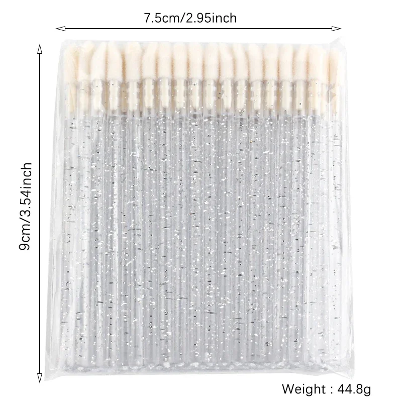 50 قطعة اكسسوارات قضيب الشفاه فرش كريستال الشفاه فرشاة أحمر الشفاه الأنظف الصولجانات لامعة مستحضرات التجميل ماكياج أعواد قطنية المتاح #5