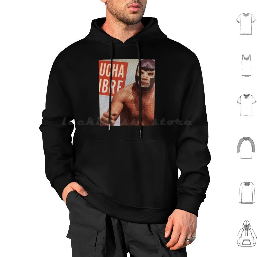 Lucha Libre-Blue Demon sudaderas con capucha de manga larga Blue Demon Lucha Libre mexicano México Luchador Mascara luchador lucha libre