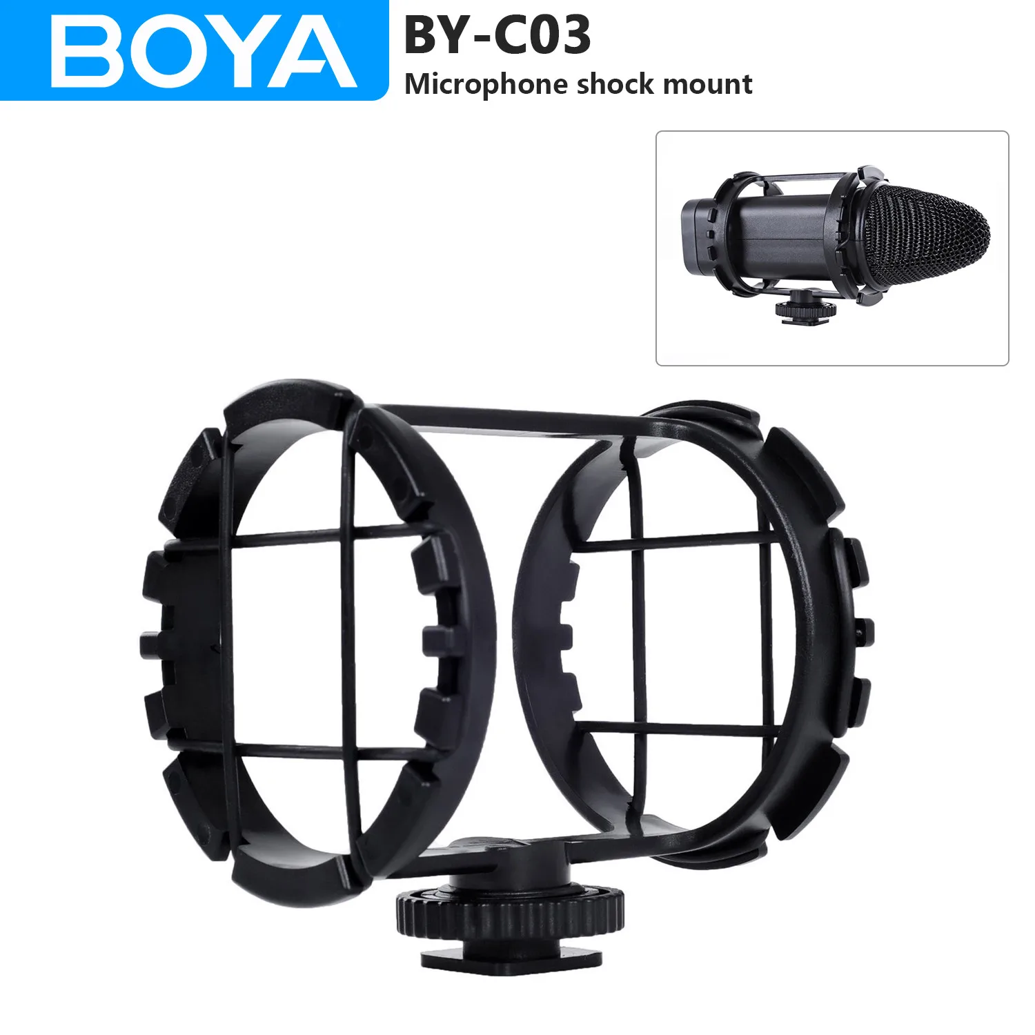 BOYA BY-C03 Camera Shoe Shockmount for Microphones 1