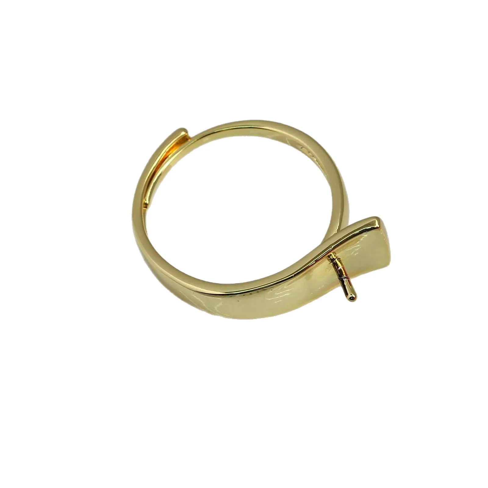 

JZ215 Медное позолоченное геометрическое регулируемое кольцо с жемчугом, заготовка для самостоятельного изготовления ювелирных изделий