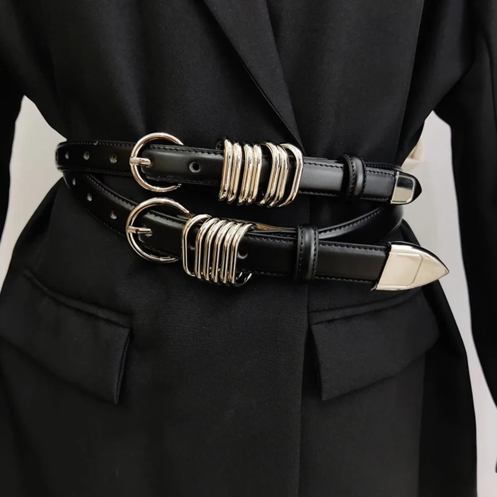 Luxury Design Genuine Leather Belt Trendy Brand Punk Cowhide Jeans Belts High-end Versatile Business Denim Belt For Women