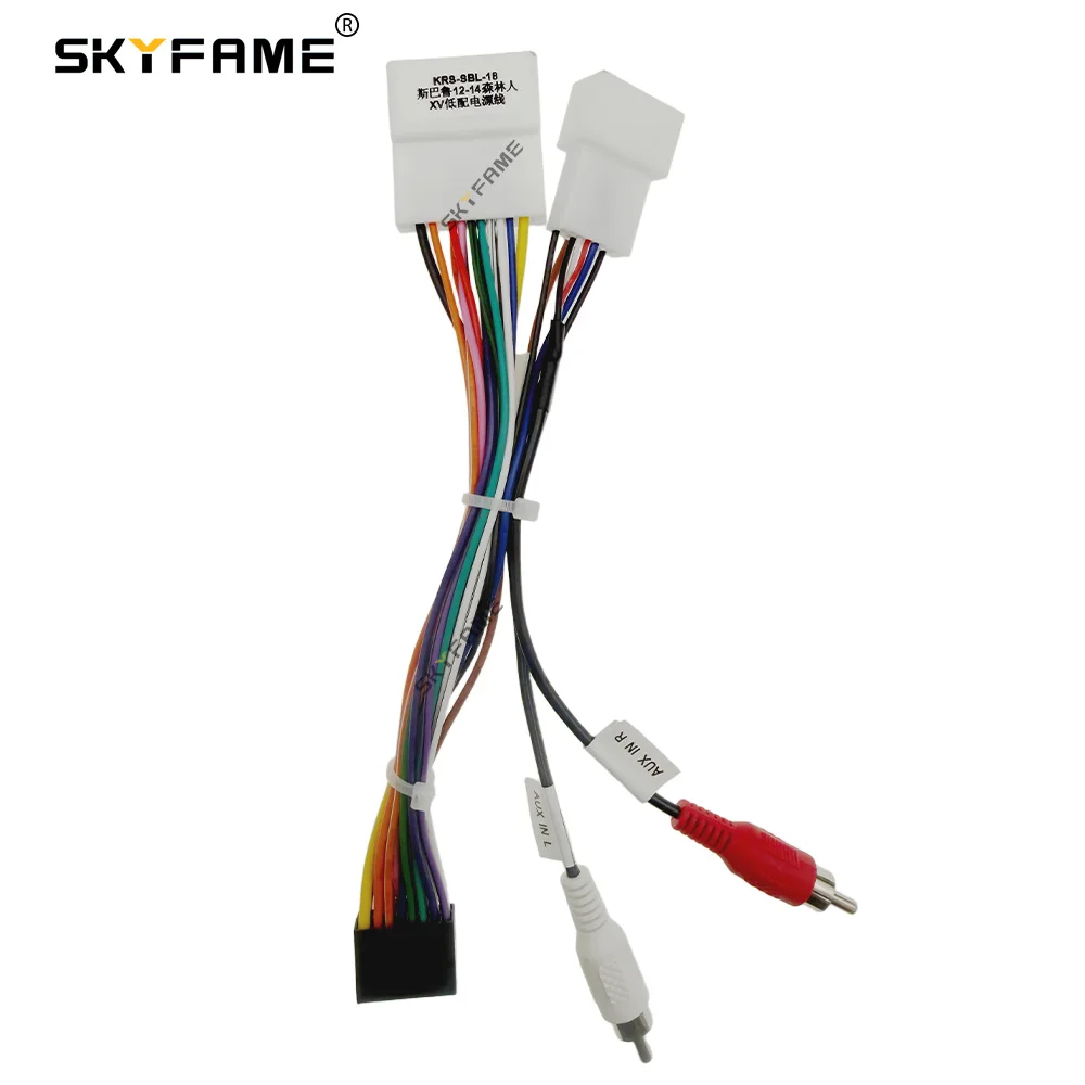 SKYFAME Car 16pin Wiring Harness Adapter Android Radio Power Cable For Subaru Forester XV Low-End view 3