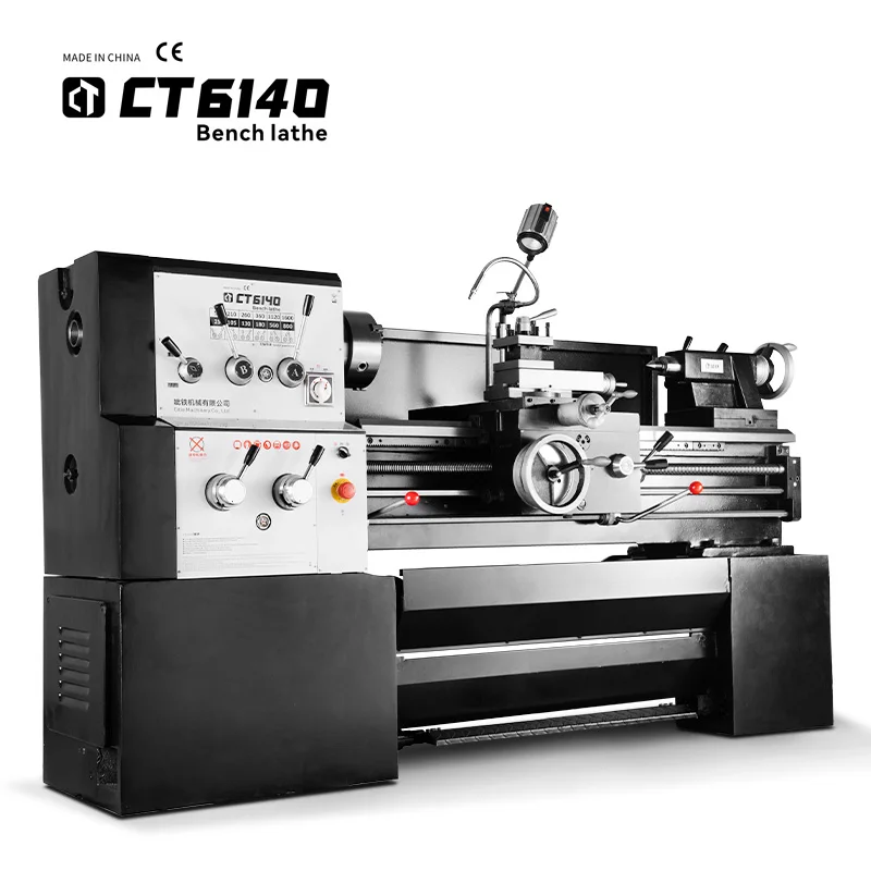 CT6140 High Precision Horizontal Lathe Industrial Grade Heavy Duty Lathe Machine for Metal Spindle Gear Shifting