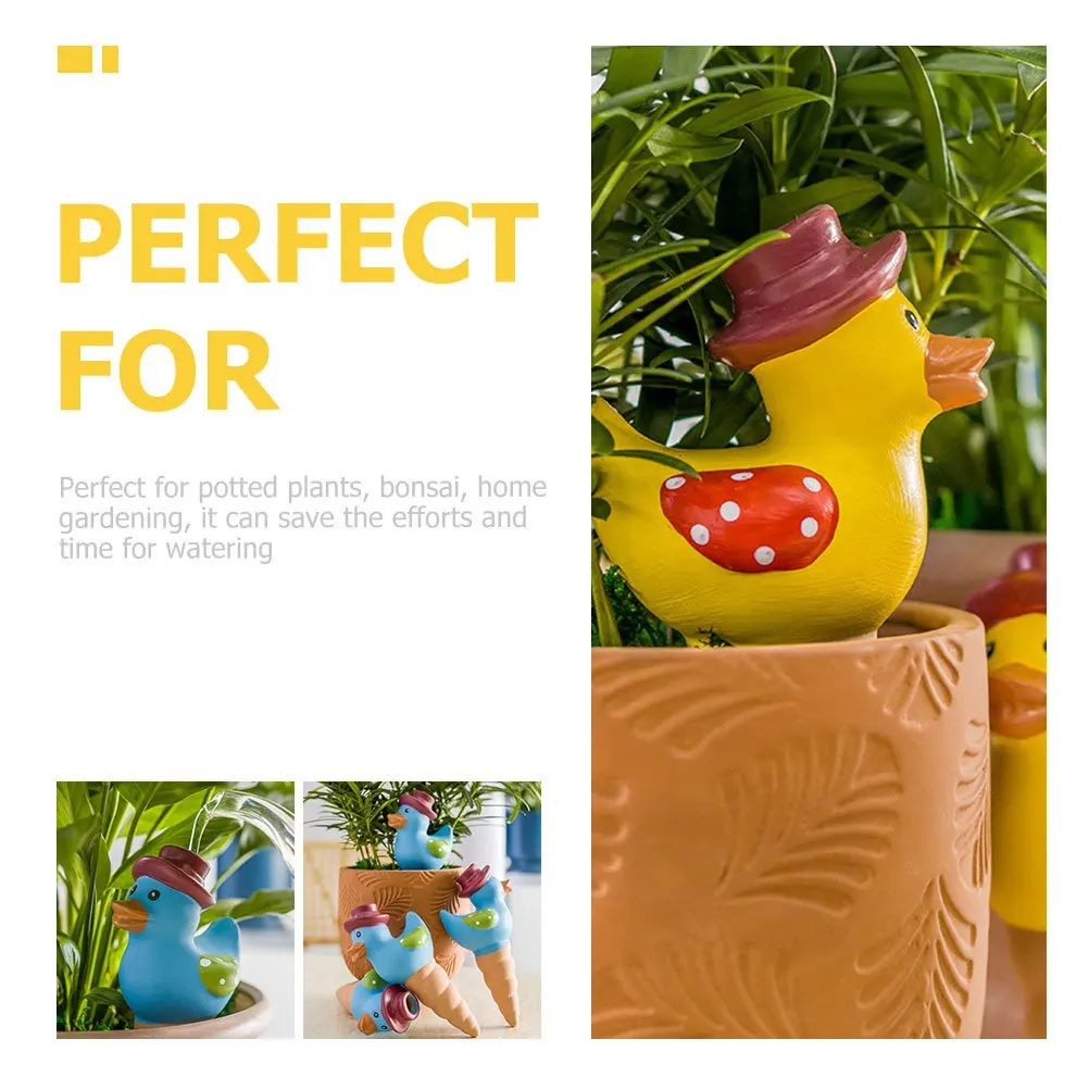 

4Pcs Duck Shape Self Watering Device Automatic Plant Watering Spike for Indoor Potted Plants Garden Plant Dipper