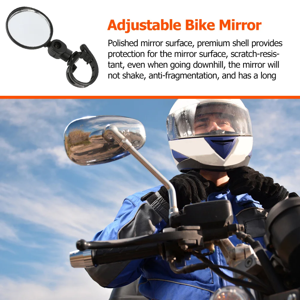 

2Pcs Rearview Mirror Handlebar Premium Rotatable Adjustable for Mountain Road Leisure Bike High Definition Wide View Scratch