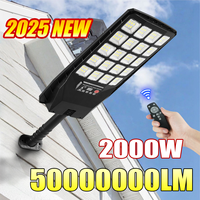 50000000LM Powerful 2000W LED Solar Lights Outdoor Ultra Bright Motion Sensor Solar Wall Lamp IPX67 External Garden Yard Lantern