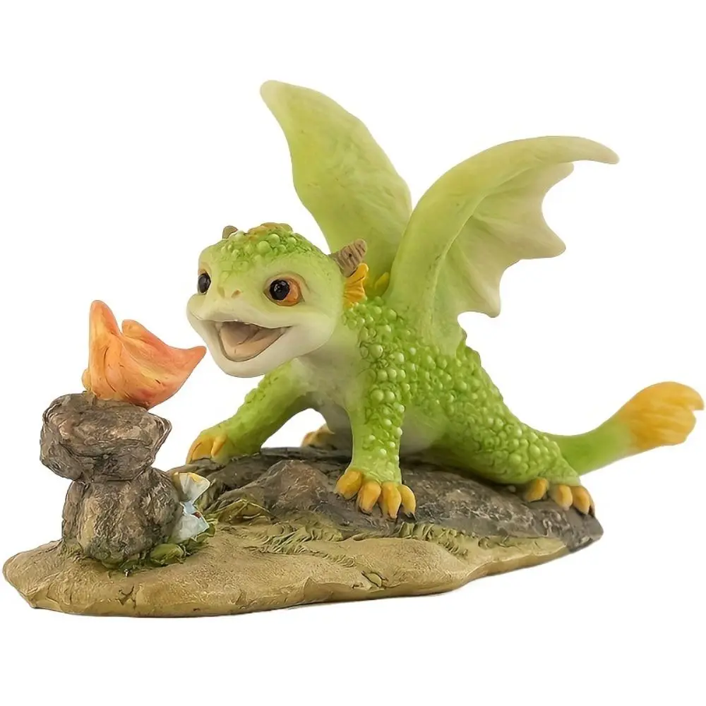 Handwerk Mini süße Drachen Ornament wasserdichte Statue Drache Harz Skulptur lustige Puppe Ornament Dinosaurier Modelle Home Schlafzimmer