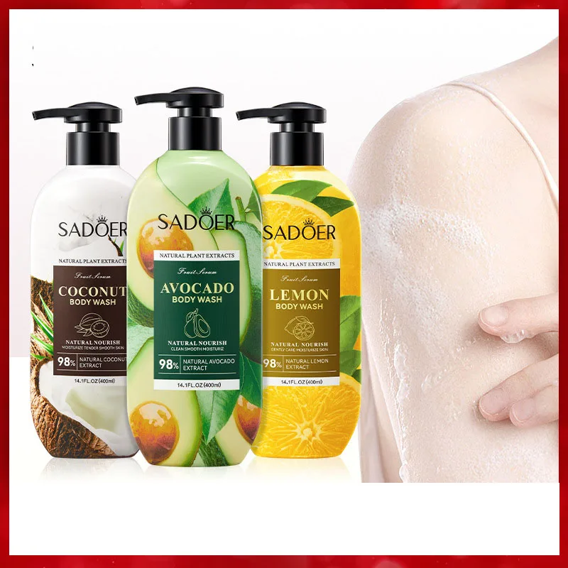 400Ml Fruit Body Wash Cleansing Moisturizing Long-lasting Fragrance Lubricating Skin Oil Control Cleansing Pores Skincare