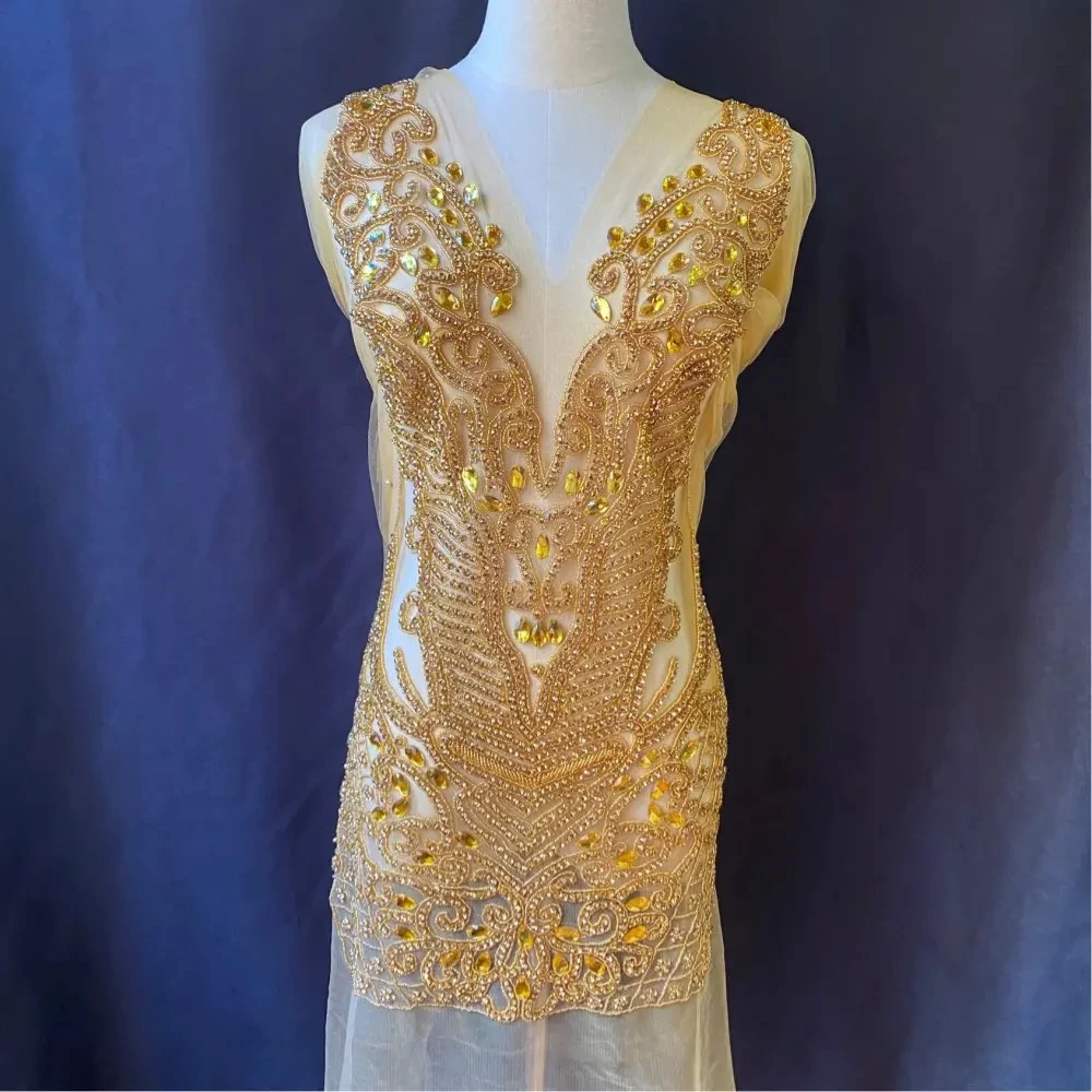 

Royal Blue Mermaid Golden Rhinestone Party Prom Dresses For Wedding Evening Black Girls Luxury Birthday Customized