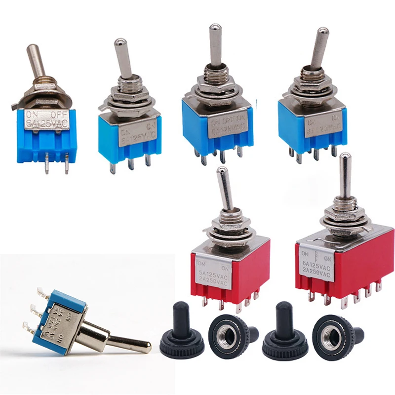 2 szt. ON OFF ON przełączniki miniaturowy przełącznik dwupozycyjny jednobiegunowy podwójny rzut Mini wodoodporna nakładka mikro elektroniczne gadżety kontakty — zdjęcie 5