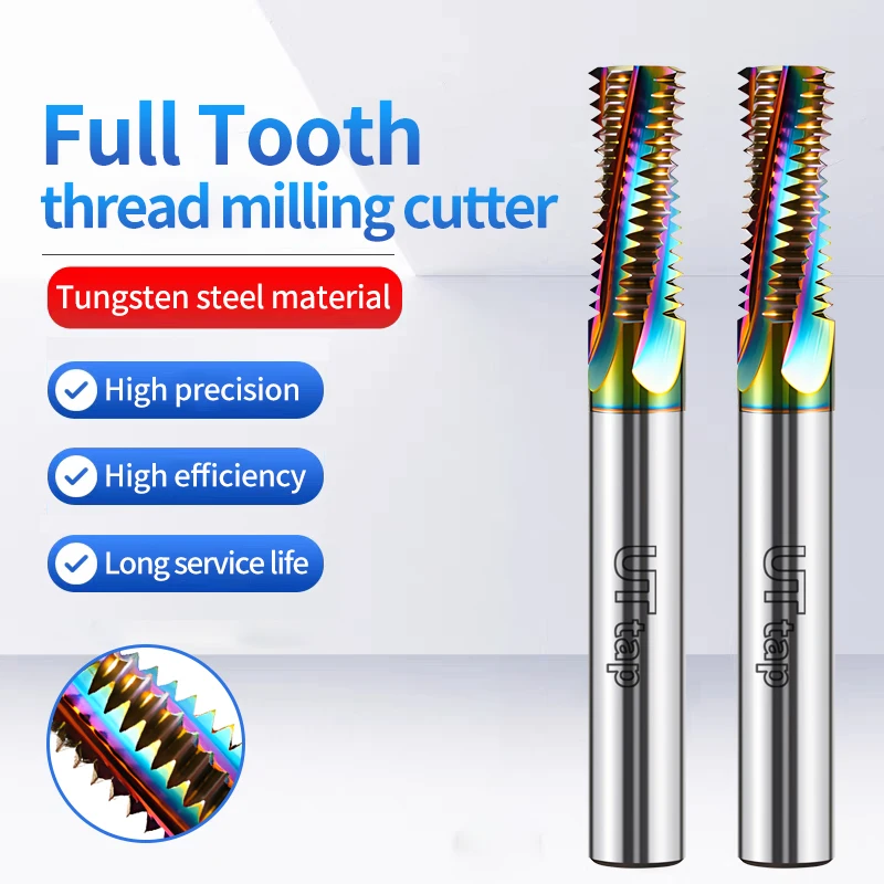 

UT TAP CNC Machine Solid Carbide Tungsten Steel Pipe Full Thread Milling Cutter BSPT RC PT 1/16 1/8 1/4 3/8 1/2 Mill Mills