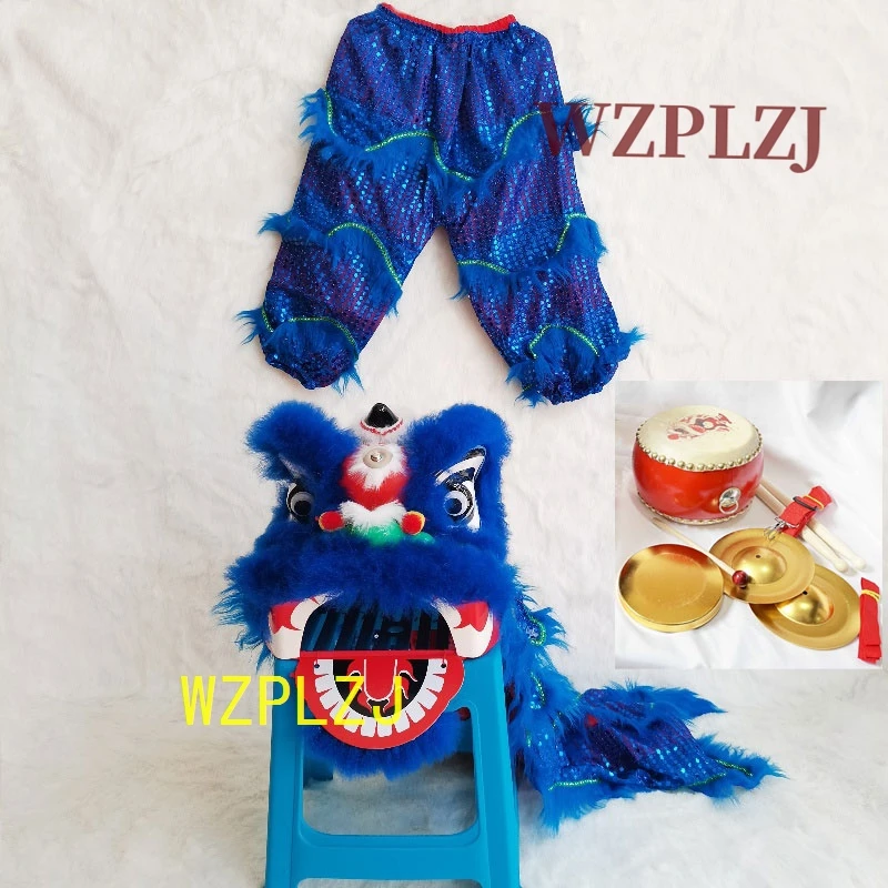 الملكي 14 بوصة الأسد ملابس رقص غونغ طبل الصنج السراويل لعبة 5-9 سن طفل صبي فتاة الطفل أداء الحفلات الرياضة كرنفال المرحلة #1