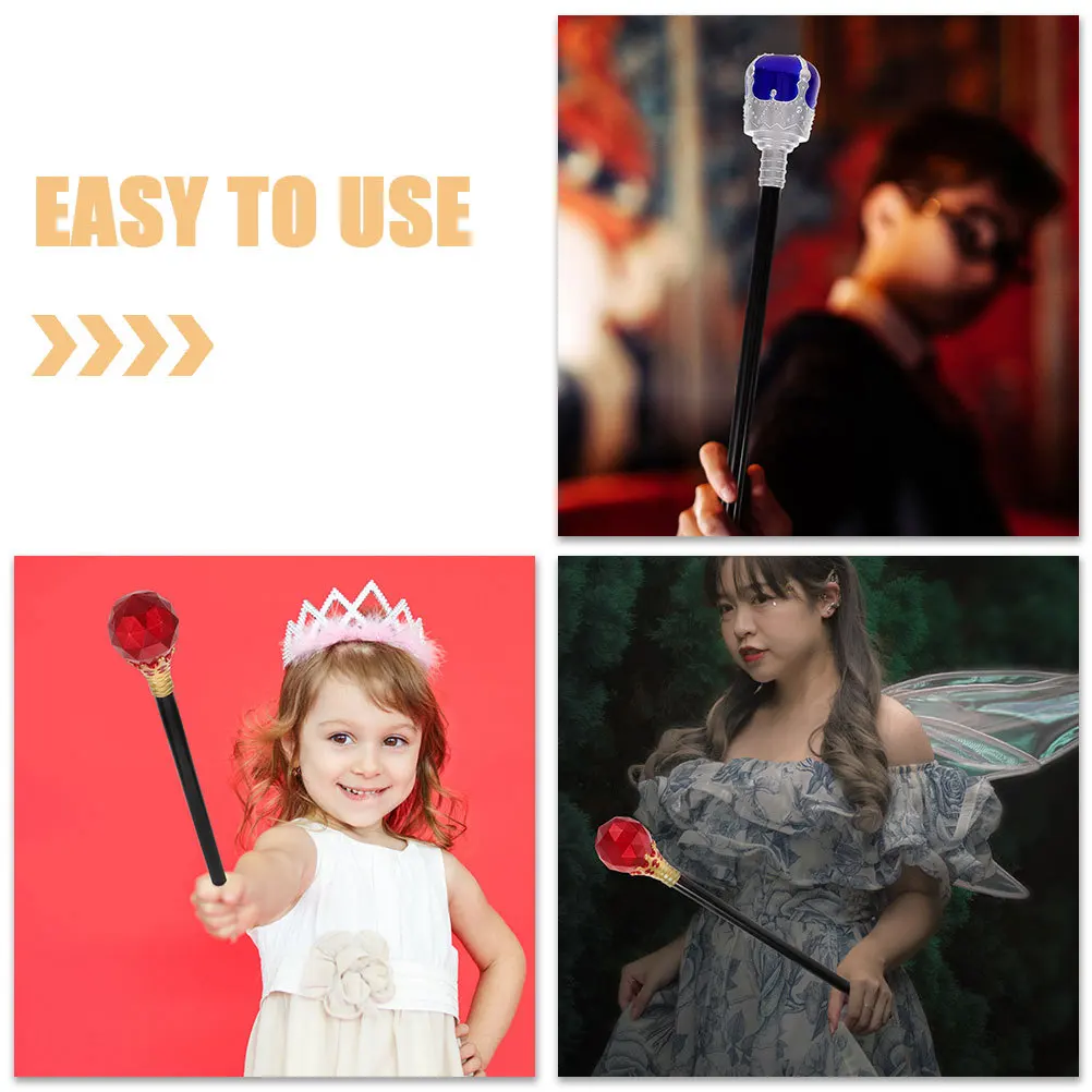2 pezzi King Scepters Puntelli decorativi leggeri per cosplay Articoli per feste Scepter da passeggio per Halloween Foto Prop