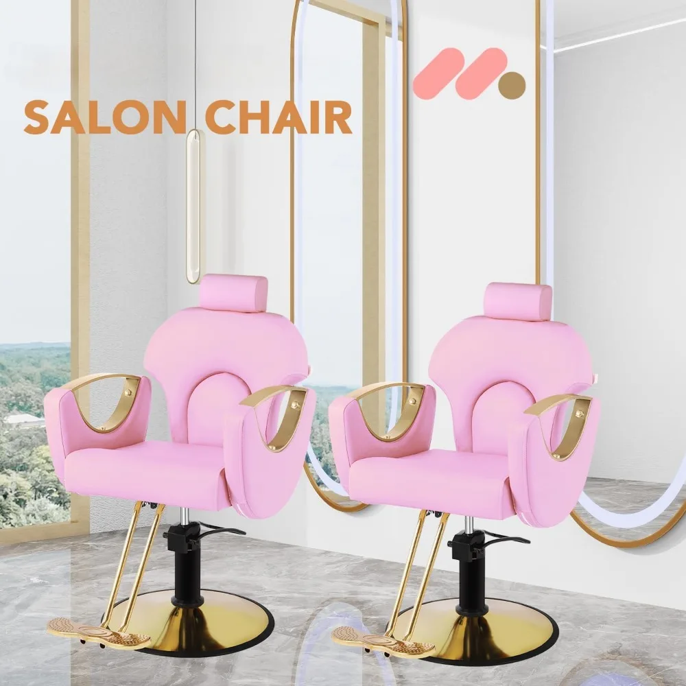 

Reclining Salon Chair for Hair Stylist, Heavy Duty Hydraulic Pump, Hair Salon Tattoo Chair Braiding Chair Beauty Spa Equipment