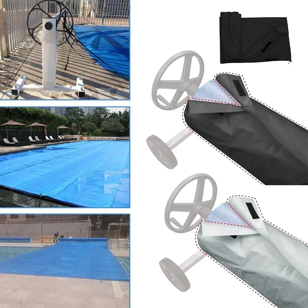 Swimming Pool Solar Blanket Reel Roller Protective Winter Summer Cover 490x96cm Pool Reel Covers Pool Blanket Covers