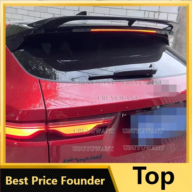 For Jaguar F PACE 2016 2017 2018 2019 2020 Car Styling REAL Carbon Fiber Rear Roof Spoiler Wing Trunk Lip Boot Cover Car Styling