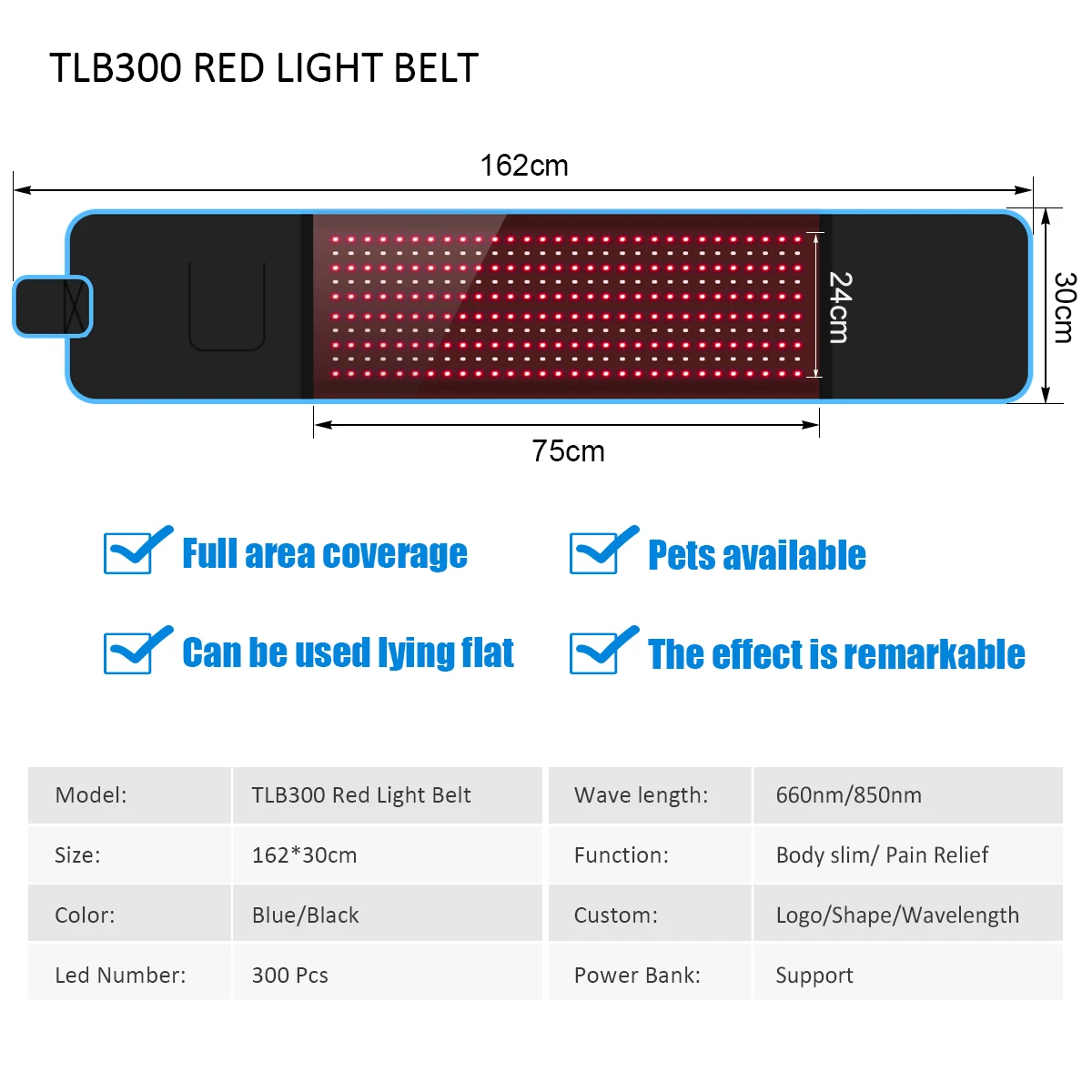 Ideatherapy  friendly fabric Pain Relief red light therapy belt Infrared Red Light Therapy wrap for  peiple