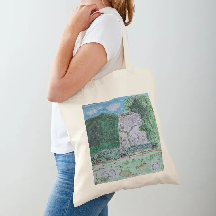 Sheep Cottage Tote Bag tote bag shopping bag luxury women Canvas