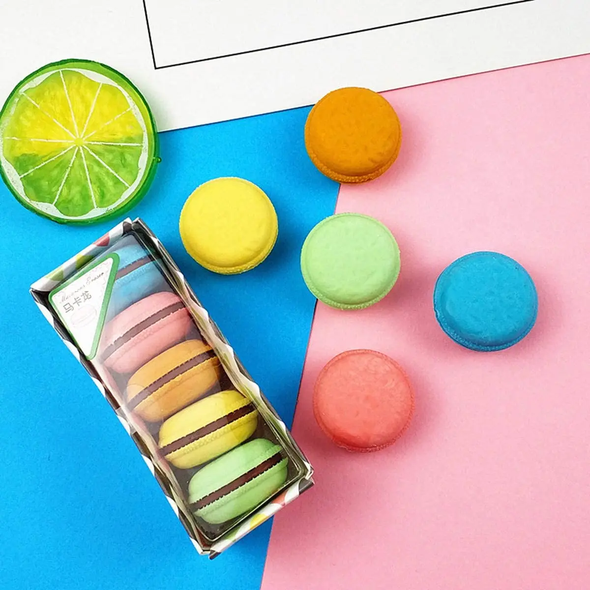 Radiergummis für Kinder Macaron Assorted Entzückende Bleistift Radiergummis Candy Farbe Kunst Radiergummis für Zeichnung 10 PCS