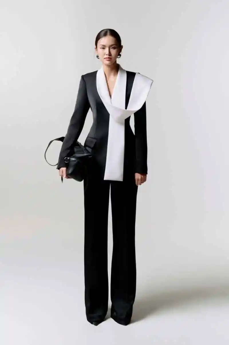 Formal Mother Of The Birde Pants Suits Black Celebration Blazer Set Evening Party Prom Wedding Outfits 2 Pieces