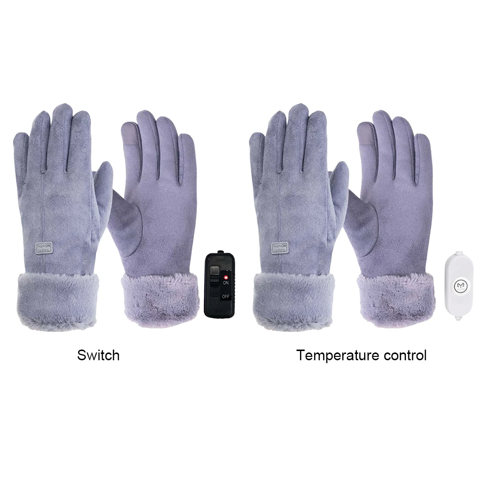 قفازات كهربائية دافئة 3 تروس تعديل الشتاء الحراري قفازات ركوب الدراجات يندبروف دراجة نارية سباق قفازات ركوب الخيل شاشة تعمل باللمس