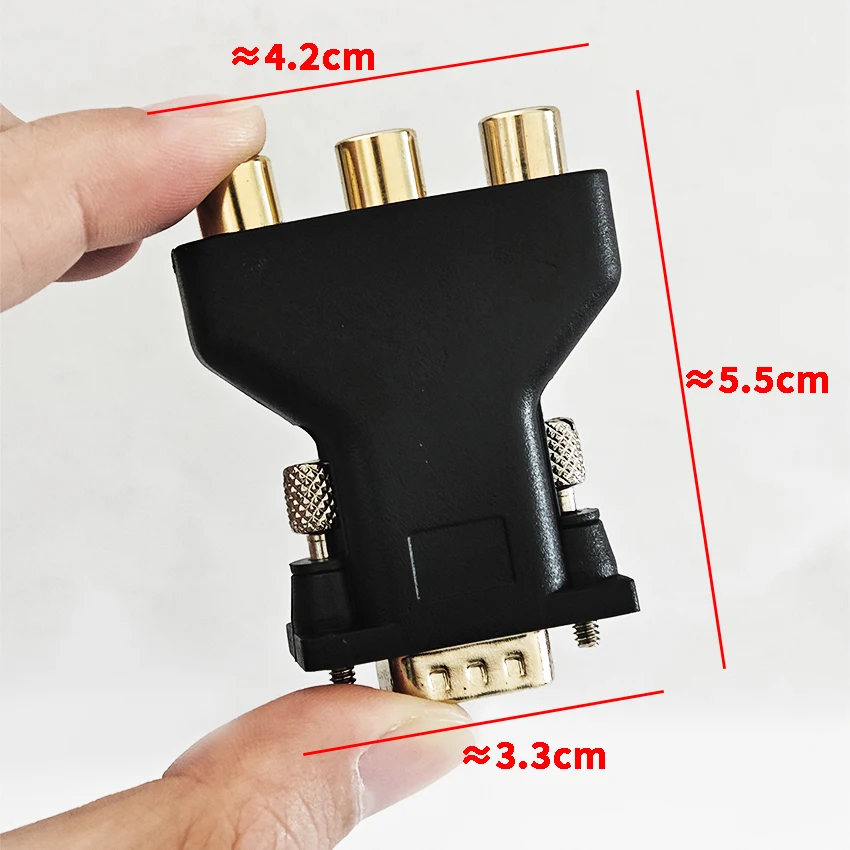 

VGA Male To 3 RCA Female Converter VGA To 3 RCA Video Audio Adapter Accessories VGA to color difference connector VGA to 3rca