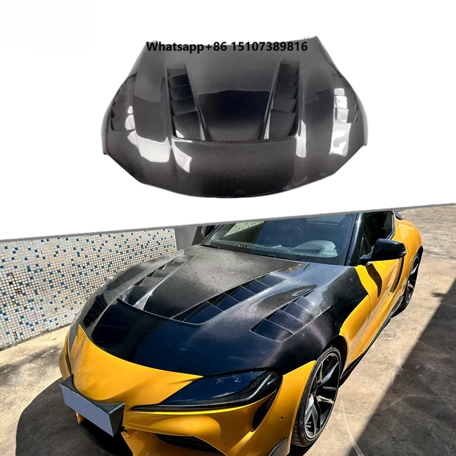 

Carbon Fiber Front Engine Hood Bonnet Replacement for A90 A91 MK5 2020+ Carbon Front Hood Car Accessories